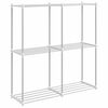 vidaXL Tubular Shelf med lagring Hvit 86 x 27 x 90 cm Aluminium