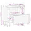 vidaXL Nattbord 2 stk svart 40x33x46 cm heltre mango