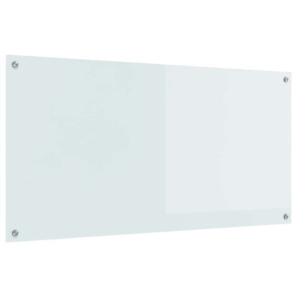 vidaXL Kj&oslash;kkenbakplate Hvit 120 x 60 cm herdet glass
