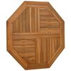 vidaXL Bordplate 80x80x2,5 cm &aring;ttekantet heltre teak