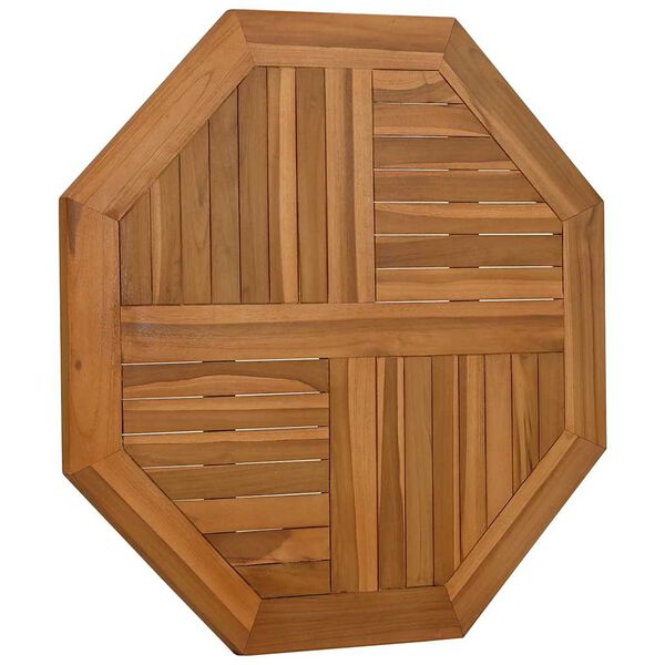 vidaXL Bordplate 80x80x2,5 cm &aring;ttekantet heltre teak