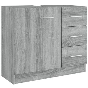 vidaXL Servantskap gr&aring; sonoma 63x30x54 cm konstruert tre