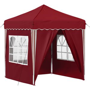 vidaXL Pop-up Festtelt Burgunder 195 x 195 x 245 cm Oxford Stoff