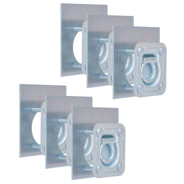 vidaXL Festeringer for tilhenger 6 stk galvanisert st&aring;l 2000 kg