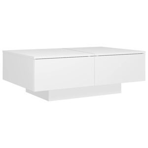 vidaXL Salongbord hvit 90x60x31 cm konstruert tre