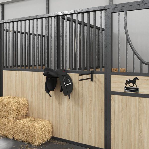 vidaXL Bærbart salstativ svart jern med dobbel arm