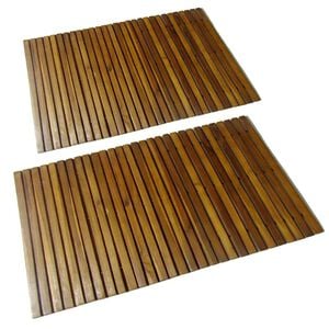 vidaXL Baderomsmatter 2 stk akasie 80 x 50 cm