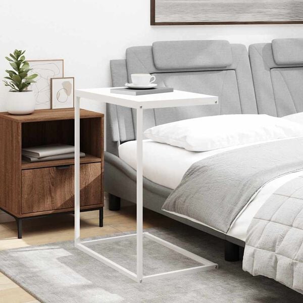 vidaXL Sidebord hvit 55x35x66 cm konstruert tre