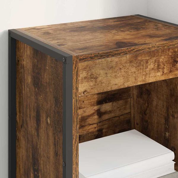 vidaXL Bokskap R&oslash;yk Eik 80 x 30 x 155 cm Konstruert tre