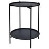 H&S Collection Sidebord metall 50,5 cm svart