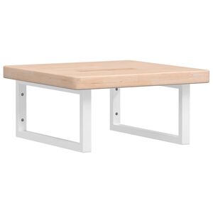 vidaXL Servanthylle veggmontert st&aring;l og heltre eik