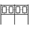 vidaXL Sengegavl i metall svart 120 cm