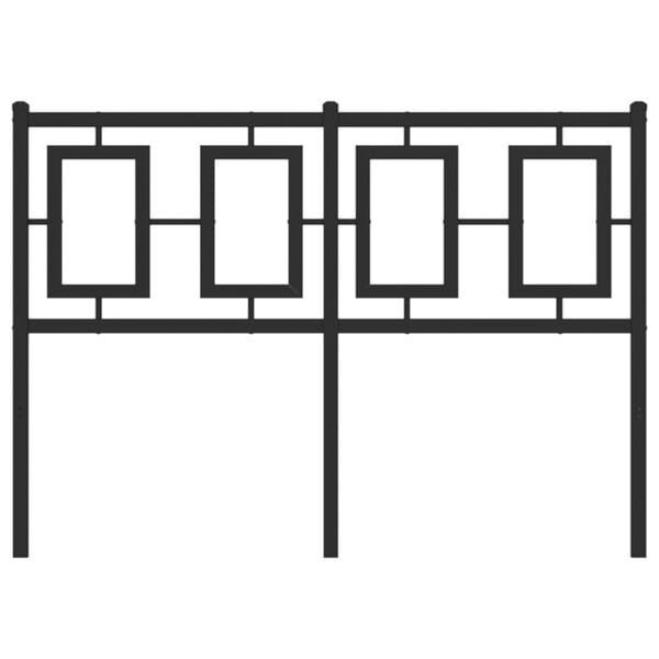 vidaXL Sengegavl i metall svart 120 cm