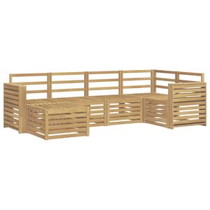vidaXL Utend&oslash;rs sofa-sett 6 stk. Hvit Polyester