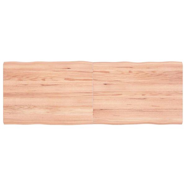 vidaXL Bordplate lysebrun 140x50x(2-4)cm behandlet heltre naturlig