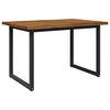 vidaXL Spisebord med levende kant 120 x 80 x 75 cm Solid akasietre