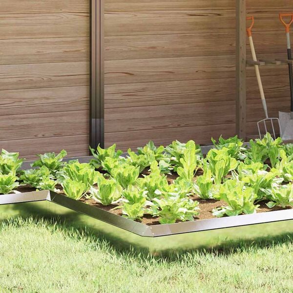 vidaXL Sneglenett 4 pcs s&oslash;lv 13,5 x 13,5 x 25 cm Rustfritt St&aring;l