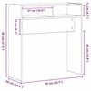 vidaXL Konsollbord Svart Eik 78 x 30 x 80 cm Konstruert tre