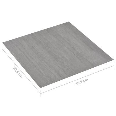 vidaXL Selvklebende gulvplanker 20 stk PVC 1,86 m² grå streker