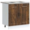 vidaXL Kj&oslash;kkenskap Kalmar R&oslash;kt eik 80 x 46 x 81,5 cm Konstruert tre