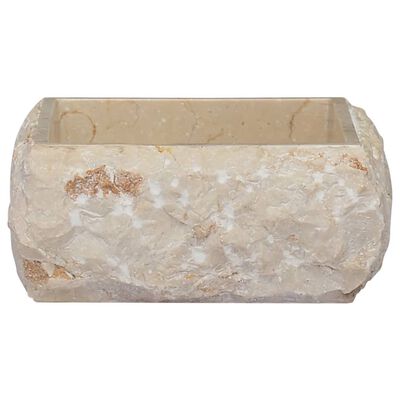 vidaXL Vask 30x30x13 cm marmor kremhvit