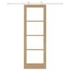 vidaXL Skyvedør ORKDAL Naturlig 73,5 x 211 cm Massivt furutre og glass