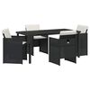 vidaXL Hage Spisegruppe 5 stk. Svart polyrotting
