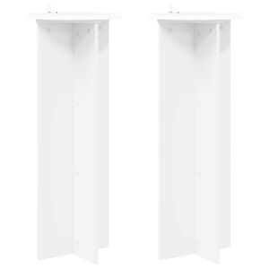 vidaXL Planteholder 2 stk. Hvit &Oslash;40 x 100 cm Konstruert tre