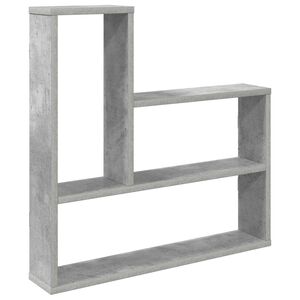 vidaXL Vegghylle Betonggr&aring; 60 x 11 x 60 cm Konstruert tre