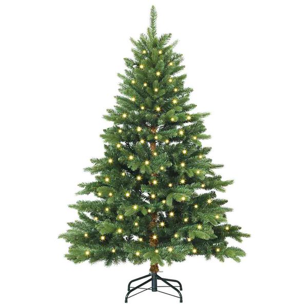 vidaXL Kunstig juletre med 150 LED med stativ gr&oslash;nn 120 cm PE og PVC