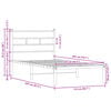 vidaXL Sengeramme uten madrass med hodegavl brun eik 107x203 cm