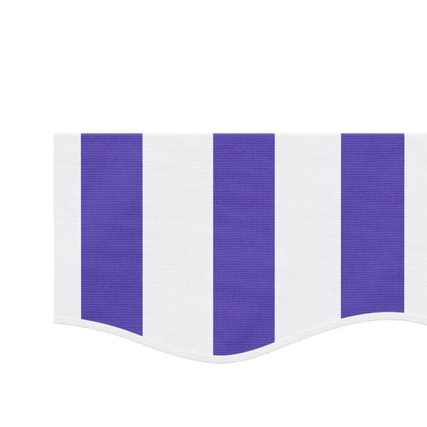 vidaXL Erstatningsstoff for markisekappe bl&aring; og hvit stripe 4 m