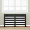 vidaXL Radiator Deksel Svart Eik 149 x 20 x 82 cm Konstruert tre