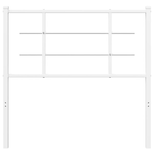 vidaXL Utskiftbar sengegavl i metall hvit 100 cm