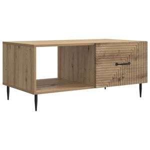 vidaXL Kaffebord Artisan eik 90 x 50 x 40 cm Konstruert tre