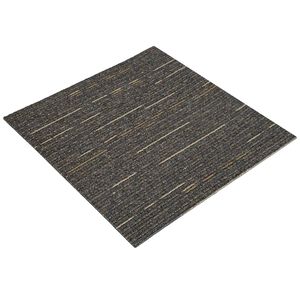 vidaXL Teppeflis Stripet Lys Brun 50 x 50 cm 20 stk. PP og Bitumen