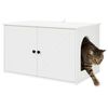 vidaXL Katt Hus Hvit 85 x 55 x 50,5 cm Konstruert tre