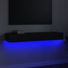 vidaXL TV-benk med LED-lys svart 120x35x15,5 cm