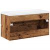 vidaXL Servantskap med innebygd kum gammelt tre