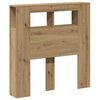 vidaXL Sengegavl med LED artisan eik 100x18,5x103,5 cm konstruert tre