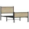 vidaXL Sengeramme i metall uten madrass sonoma eik 107x203 cm