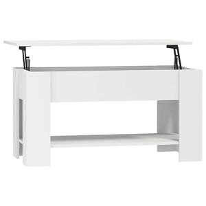 vidaXL Salongbord hvit 101x49x52 cm konstruert tre