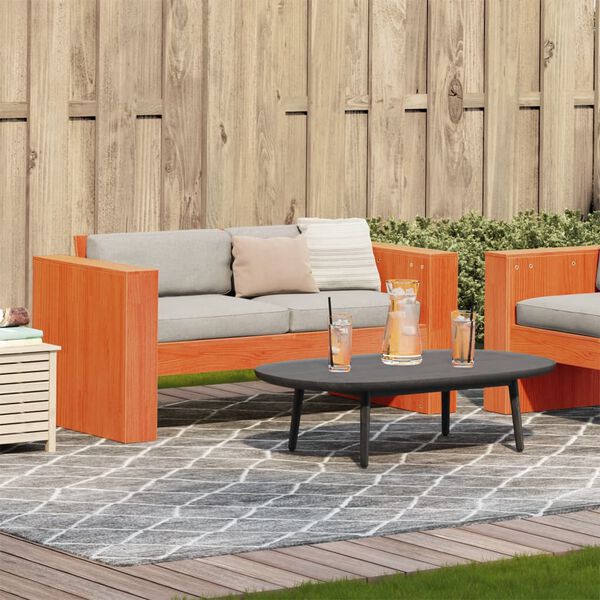 vidaXL Hagesofa 2-seters voksbrun 134x60x62 cm heltre furu