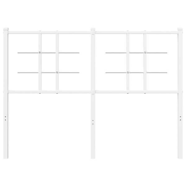 vidaXL Utskiftbar sengegavl i metall hvit 120 cm