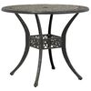 vidaXL Hagebord bronse &Oslash;90x75 cm st&oslash;pt aluminium