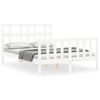 vidaXL Sengeramme uten madrass hvit 140x190 cm heltre furu