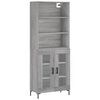 vidaXL Highboard gr&aring; sonoma 69,5x34x180 cm konstruert tre