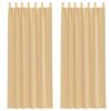 vidaXL Voilegardiner med hemper 2 stk sand 140x260 cm