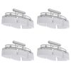 vidaXL Taklampe med ellipseformede glasskjermer 4 stk E14