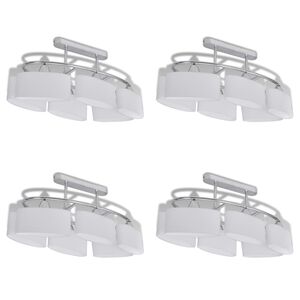 vidaXL Taklampe med ellipseformede glasskjermer 4 stk E14